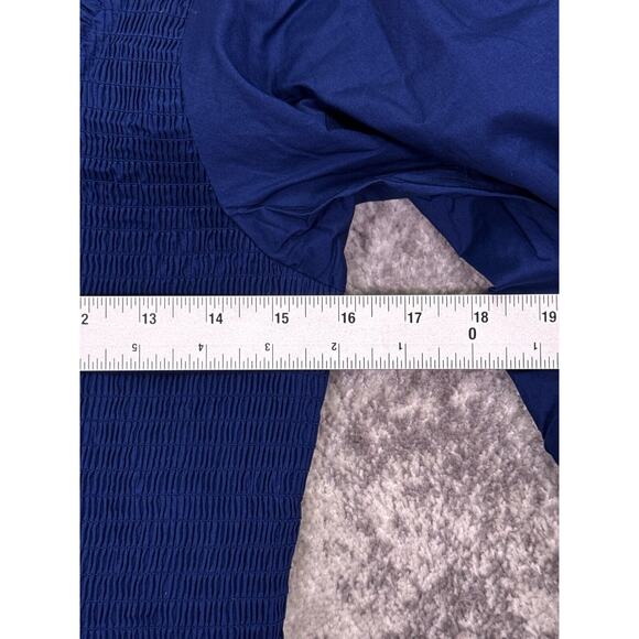 New Hill House Dress XL Womens The Louisa Nap Blue Cotton Smocked Midi - Picture 4 of 9